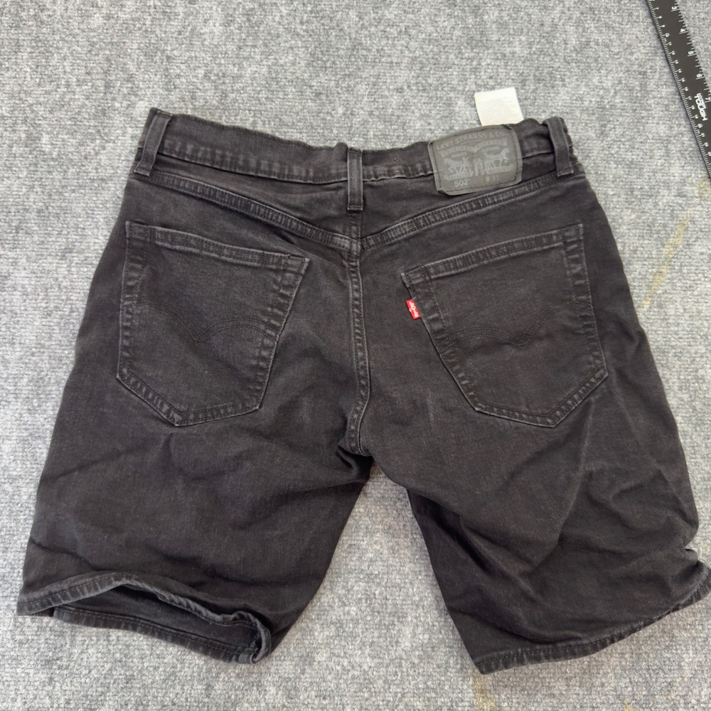 Levi's 502 Regular Taper Denim Shorts Black Size 31